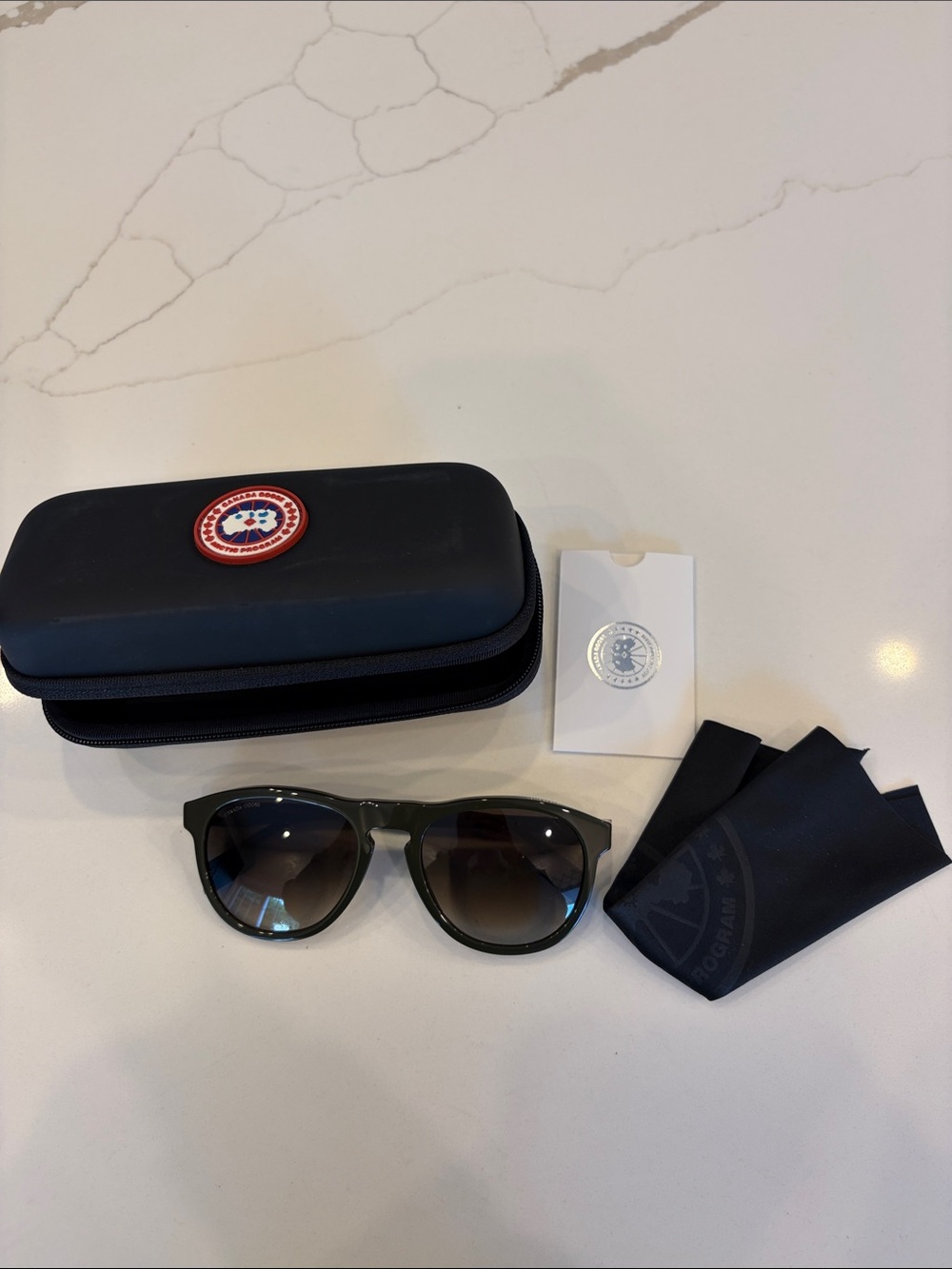 Canada Goose Olive Sunglasses with Gray Gradient Lenses. Brand new!!